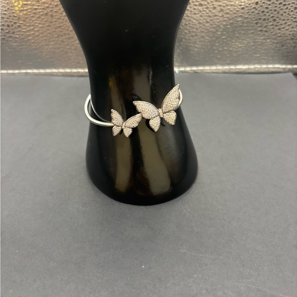 Elegant Sterling Silver Butterfly Bracelet